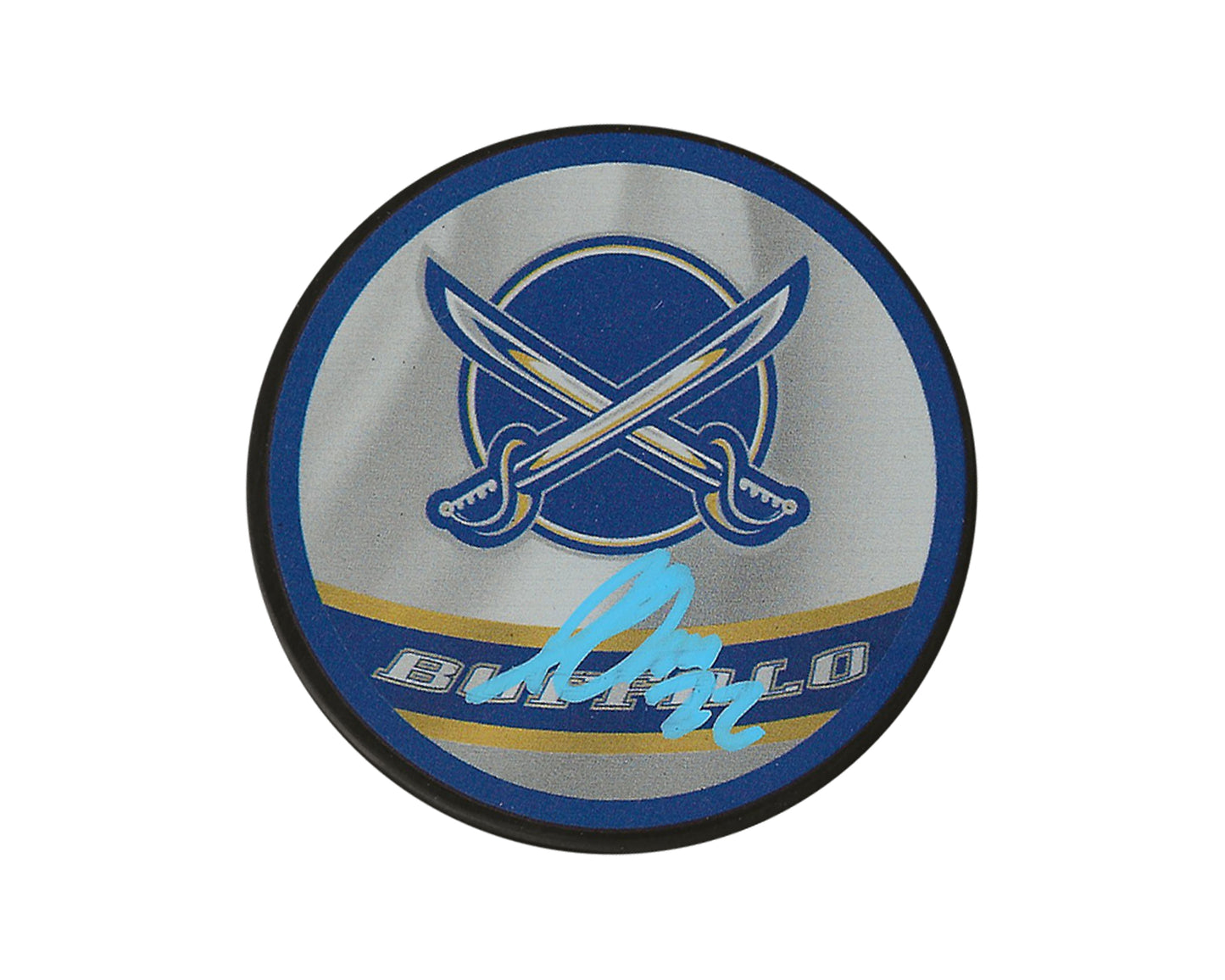 Jack Quinn Autographed Buffalo Sabres Reverse Retro Souvenir Model Puck