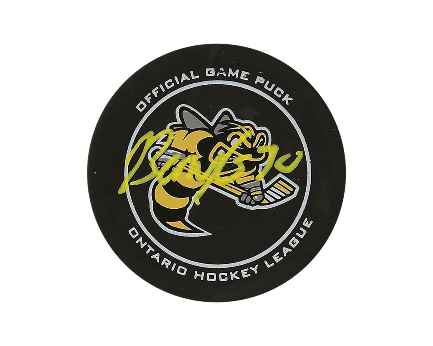 Ben Gaudreau Autographed Sarnia Sting Official Game Puck