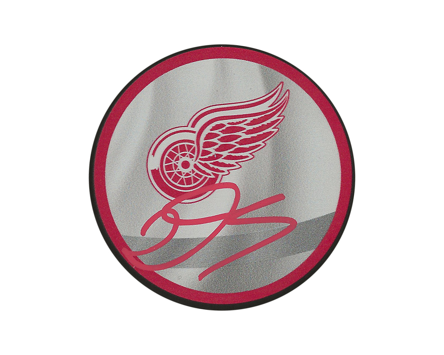 Donovan Sebrango Autographed Detroit Red Wings Reverse Retro Souvenir Model Puck
