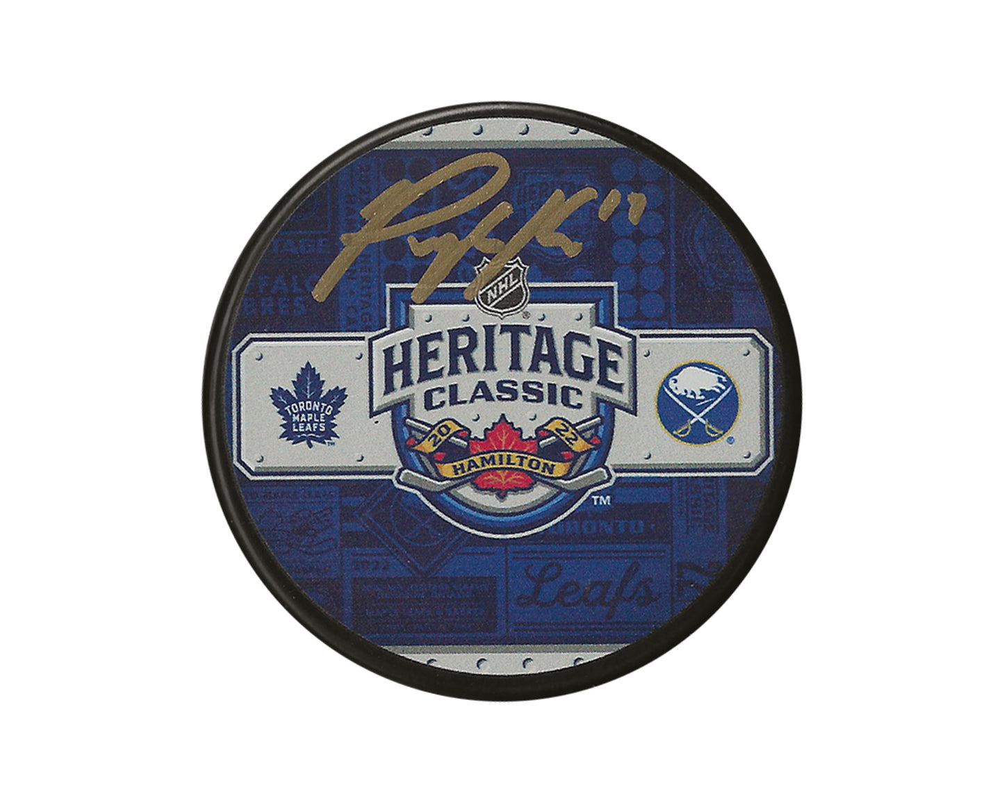 Peyton Krebs Autographed 2022 Heritage Classic Souvenir Puck
