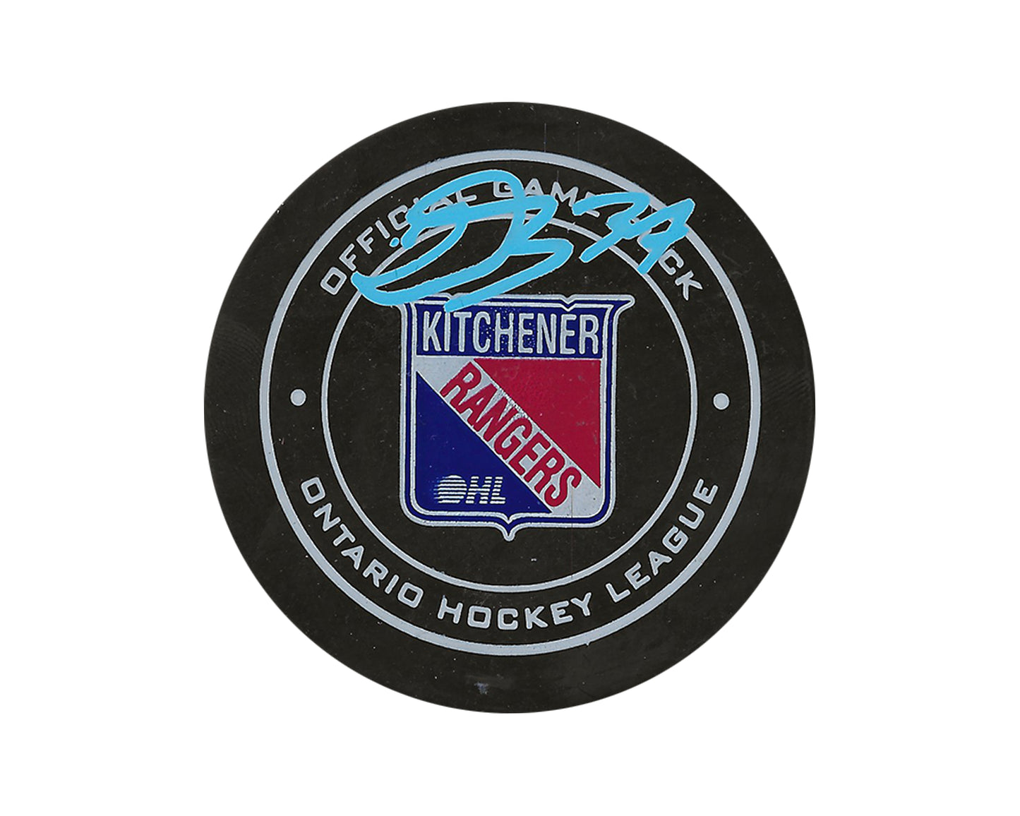 Donovan Sebrango Autographed Kitchener Rangers Official Game Puck