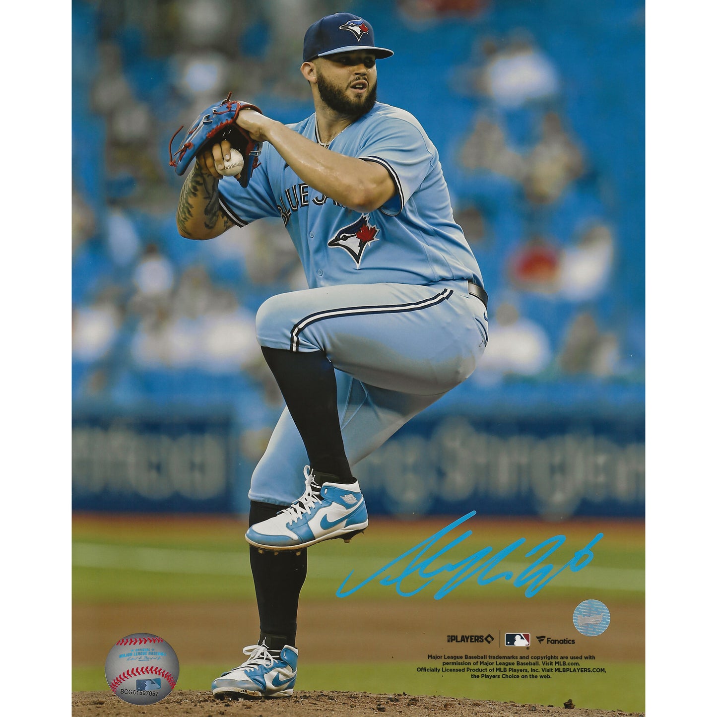 Alek Manoah Autographed Toronto Blue Jays Wind-Up 8x10 Photo