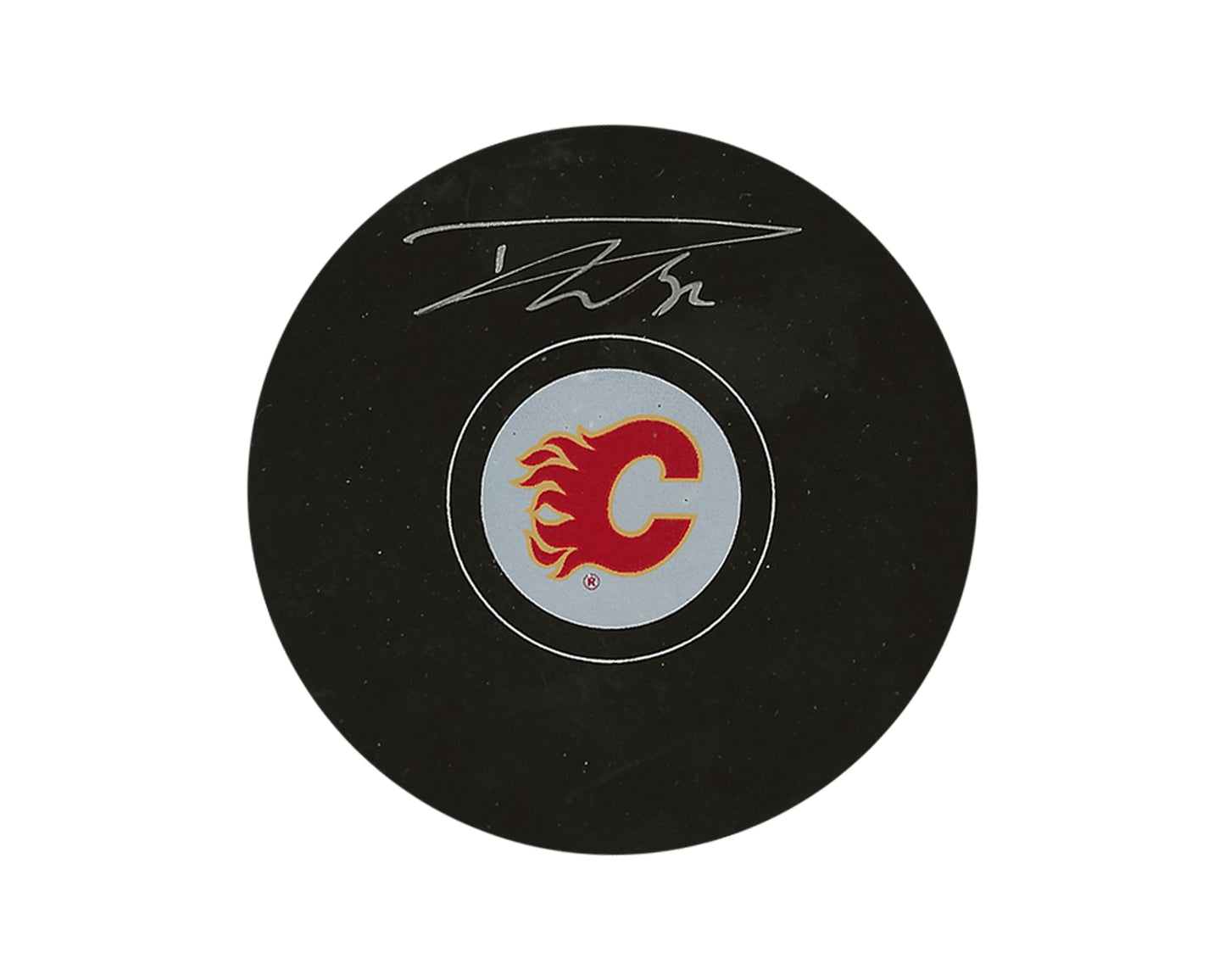 Dustin Wolf Autographed Calgary Flames Autograph Model Puck