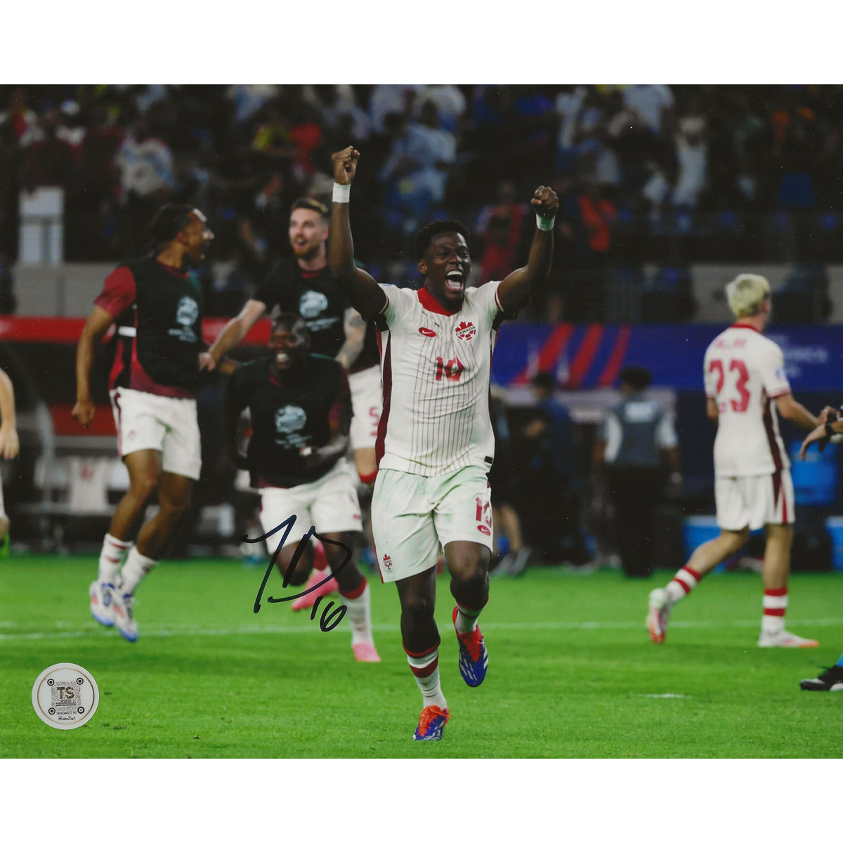 Jonathan David Autographed Canada Men's National Team 2024 Copa América 8x10 Photo