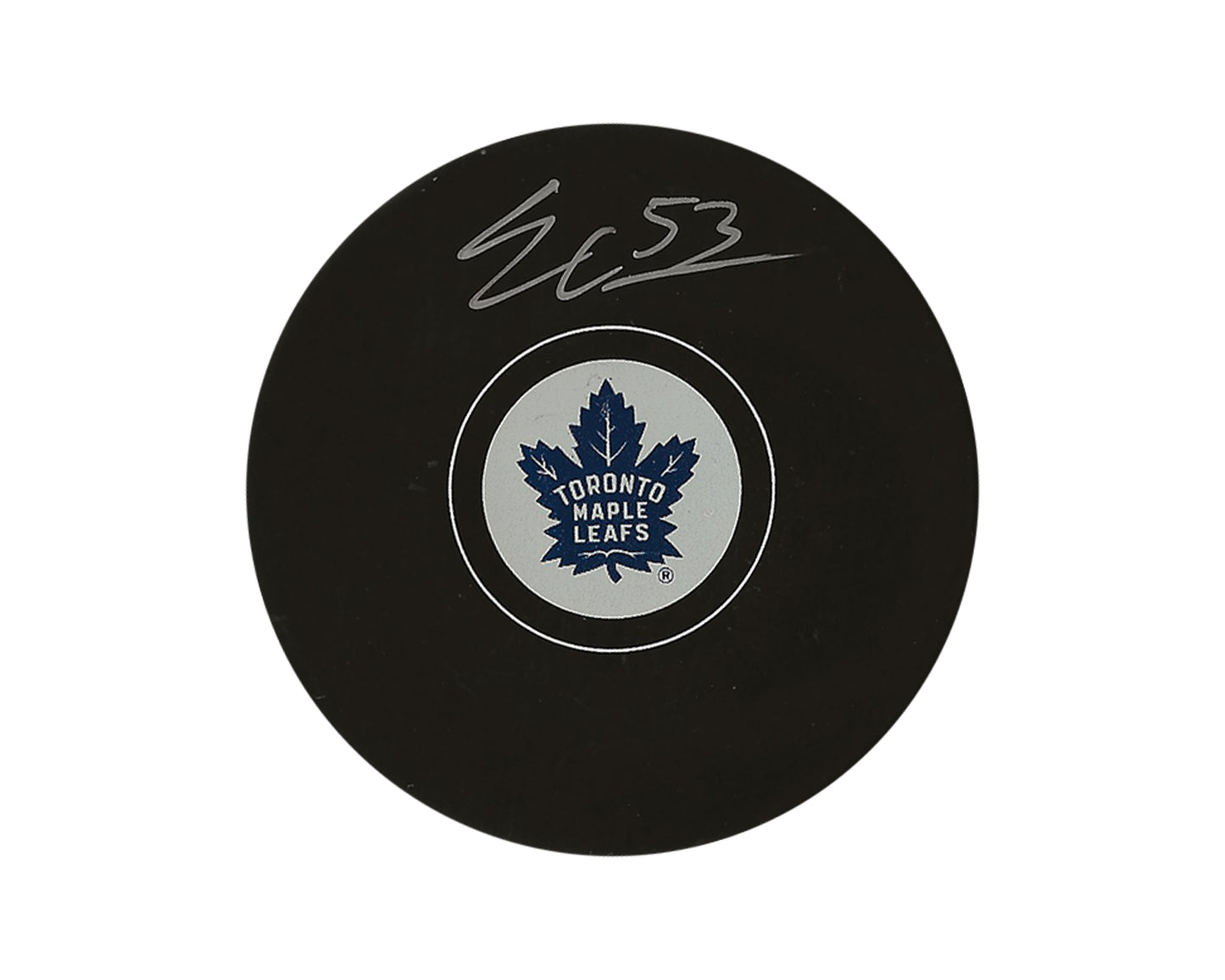 Easton Cowan Autographed Toronto Maple Leafs Autograph Model Puck