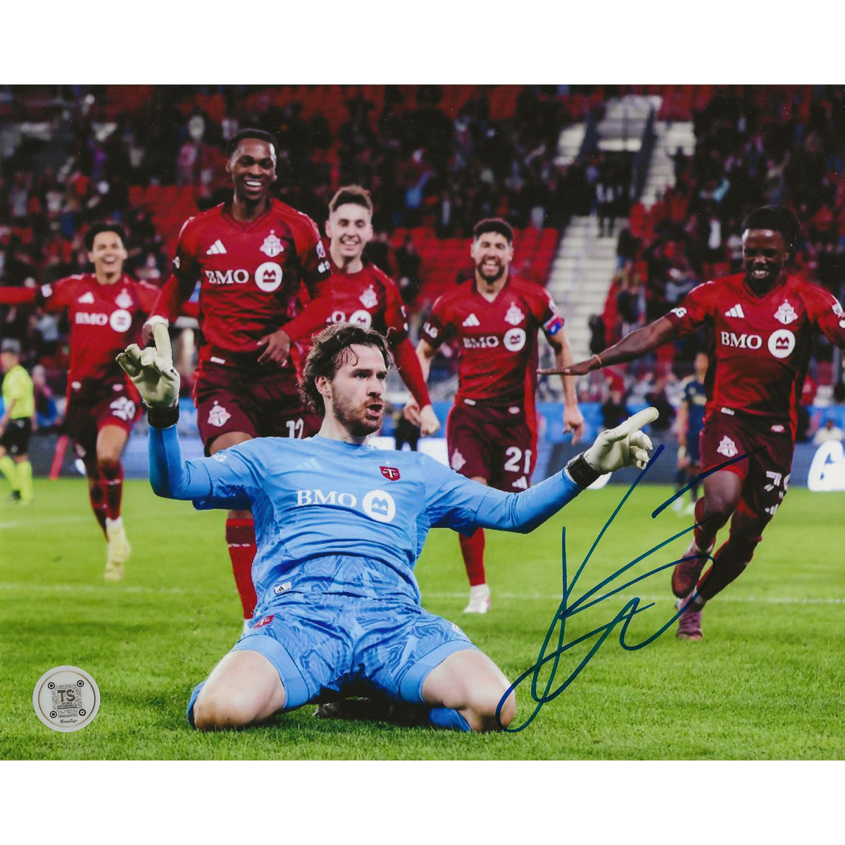 Luka Gavran Autographed Toronto FC Goalie Goal Celebration 8x10 Photo