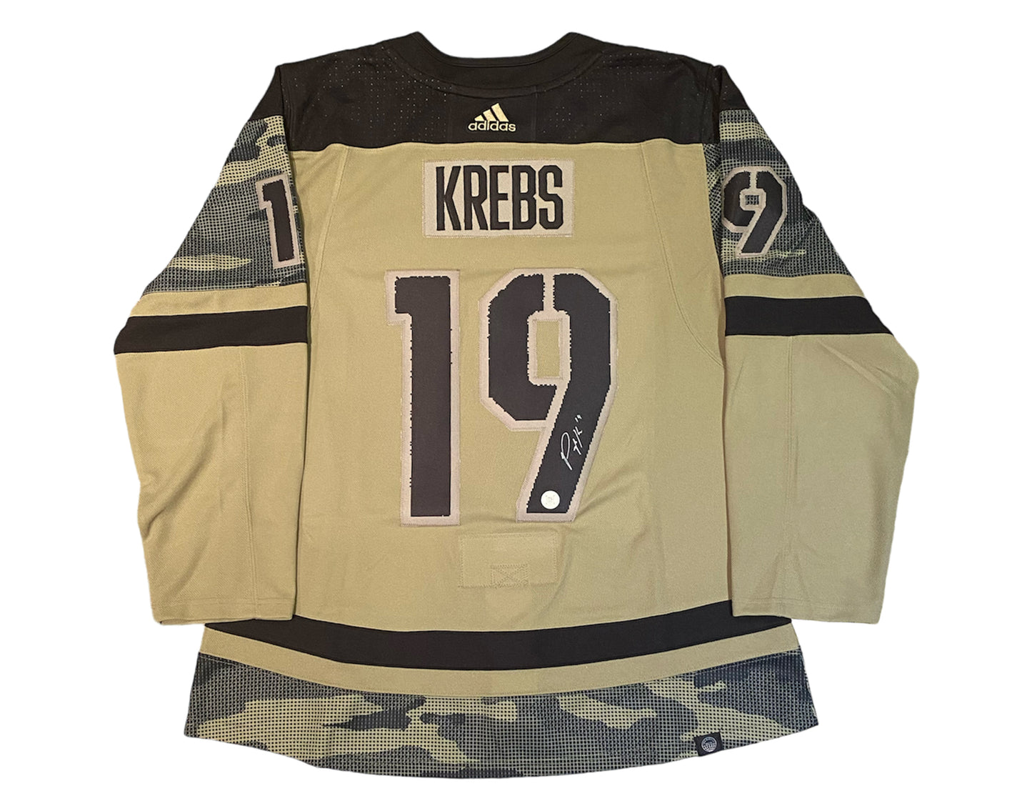 Peyton Krebs Autographed Buffalo Sabres Salute to Service Adidas Jersey