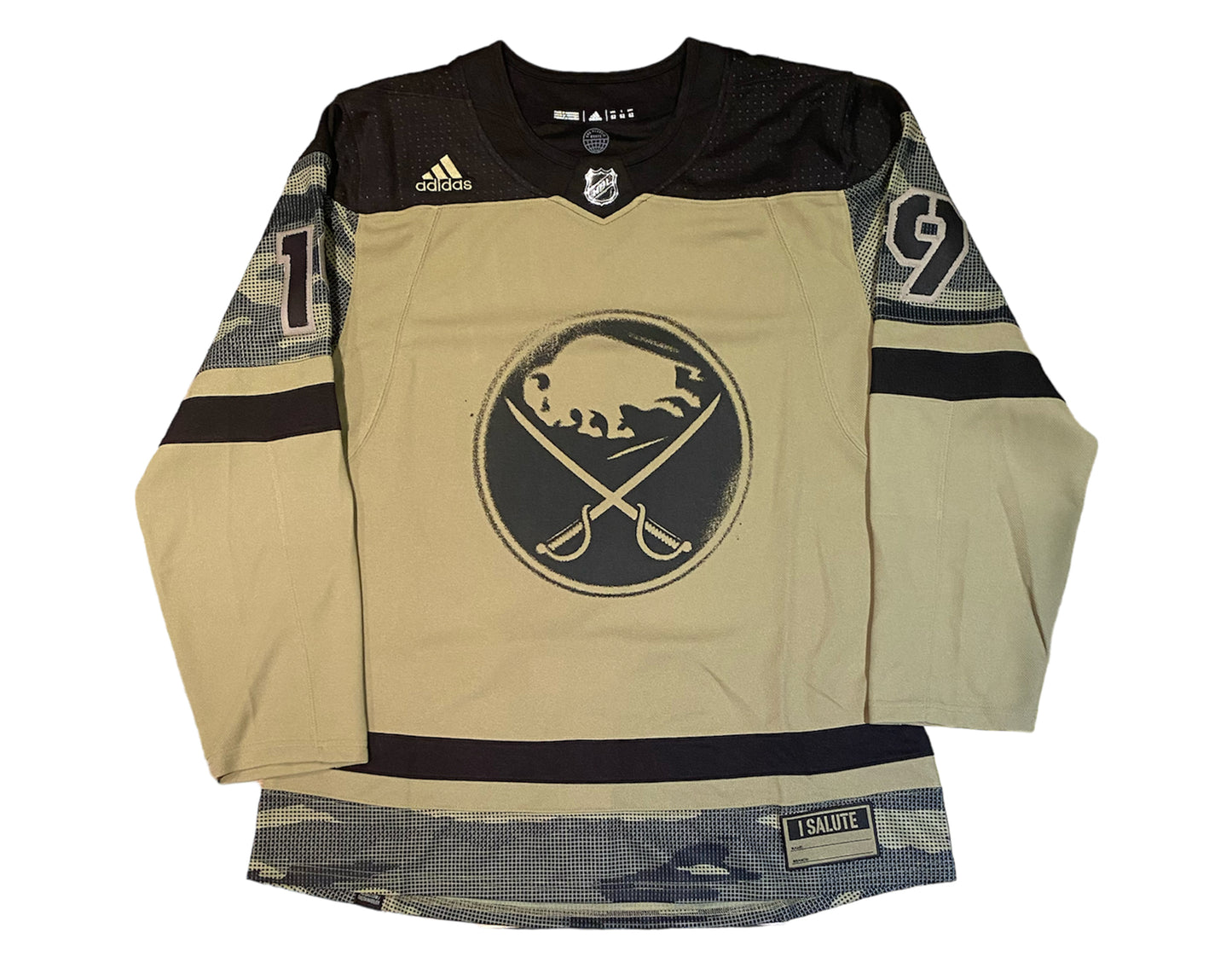 Peyton Krebs Autographed Buffalo Sabres Salute to Service Adidas Jersey