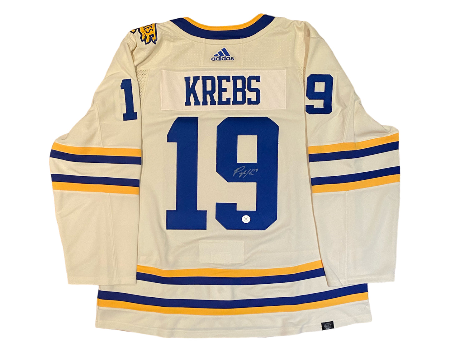 Peyton Krebs Autographed Buffalo Sabres 2022 Heritage Classic Adidas Jersey