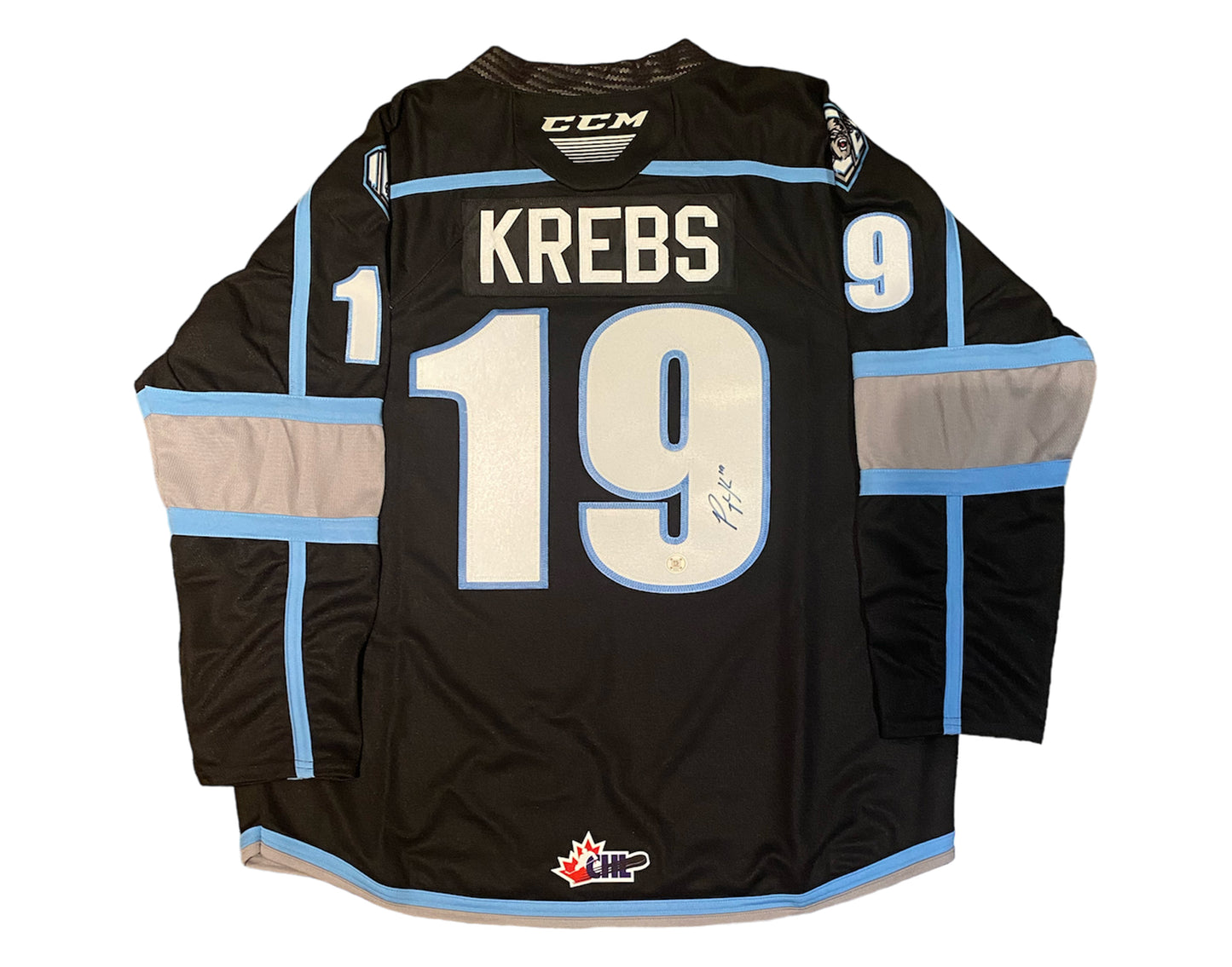 Peyton Krebs Autographed Winnipeg Ice Home CCM Replica Jersey