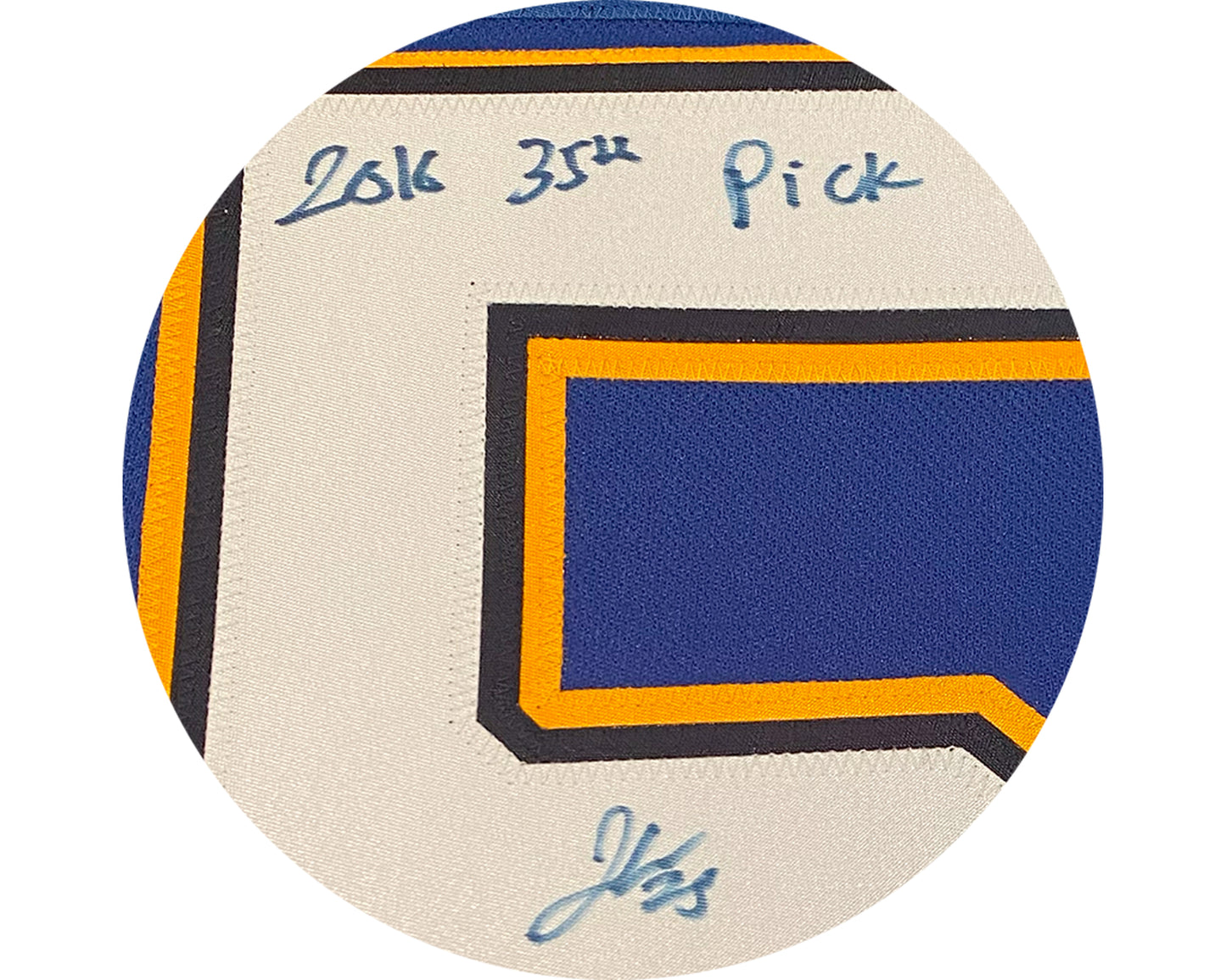 Jordan Kyrou Autographed St. Louis Blues Home Blue Adidas Jersey Multi-Inscribed