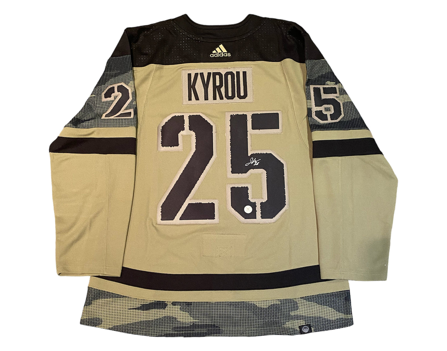 Jordan Kyrou Autographed St. Louis Blues Salute to Service Adidas Jersey