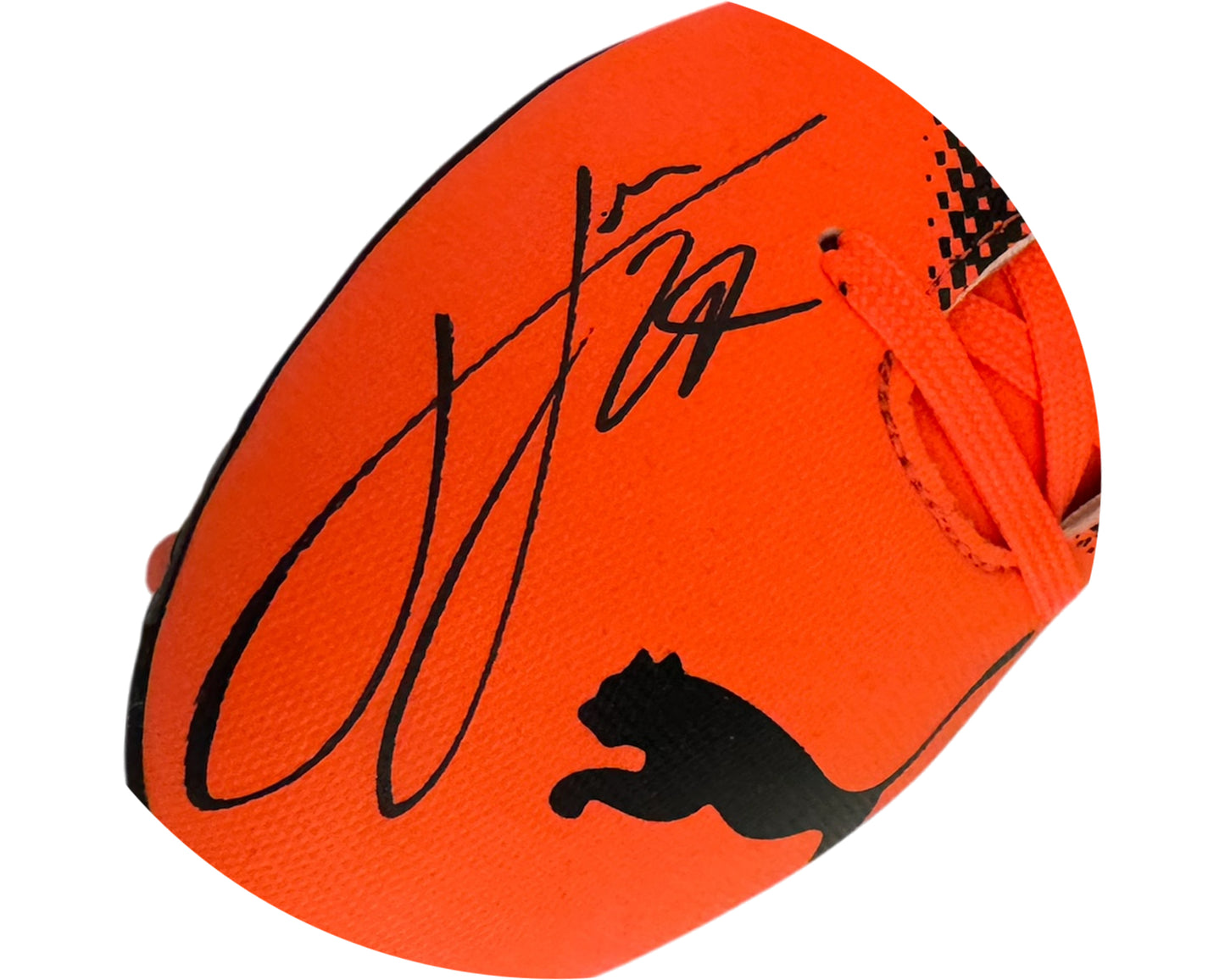 Lorenzo Insigne Autographed Orange Puma Soccer Cleat