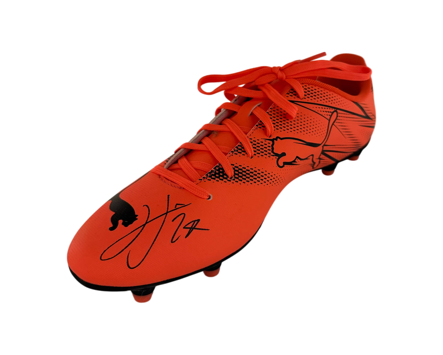 Lorenzo Insigne Autographed Orange Puma Soccer Cleat