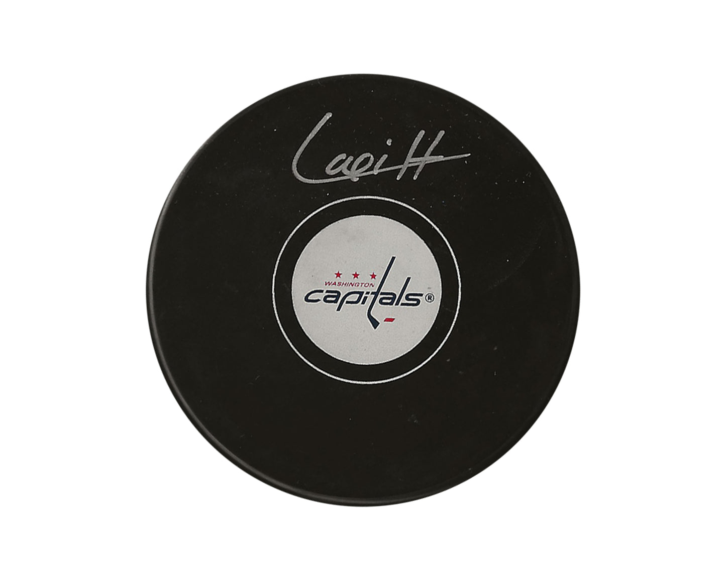 Hendrix Lapierre Autographed Washington Capitals Autograph Model Puck