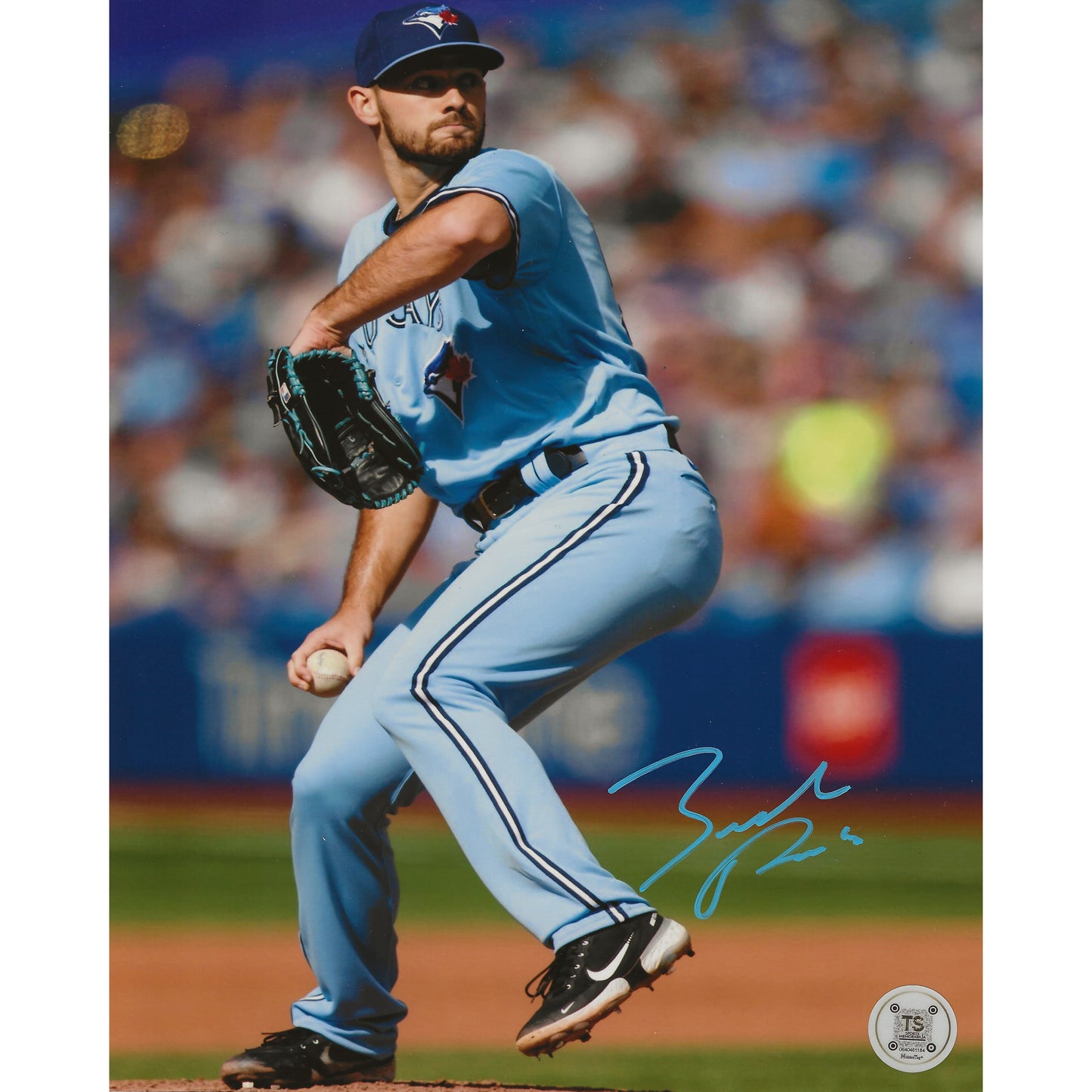 Zach Pop Autographed Toronto Blue Jays Wind-Up 8x10 Photo