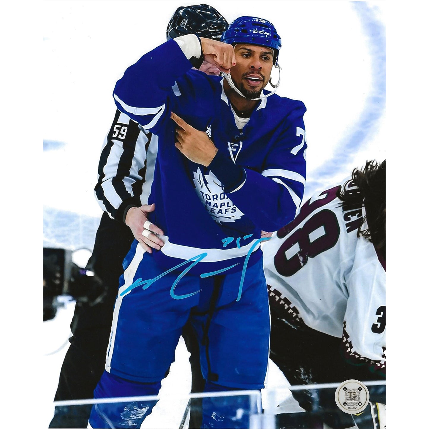Ryan Reaves Autographed Toronto Maple Leafs Flex Celebration 8x10 Photo