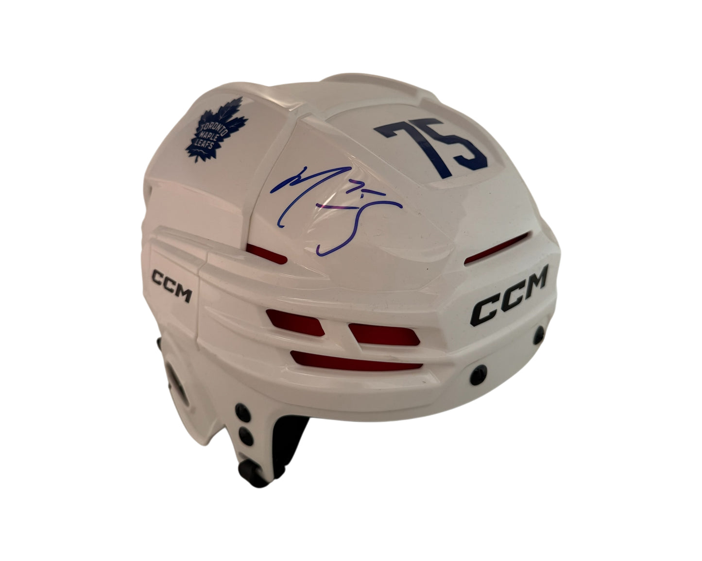 Ryan Reaves Autographed Toronto Maple Leafs White Bauer Replica Helmet