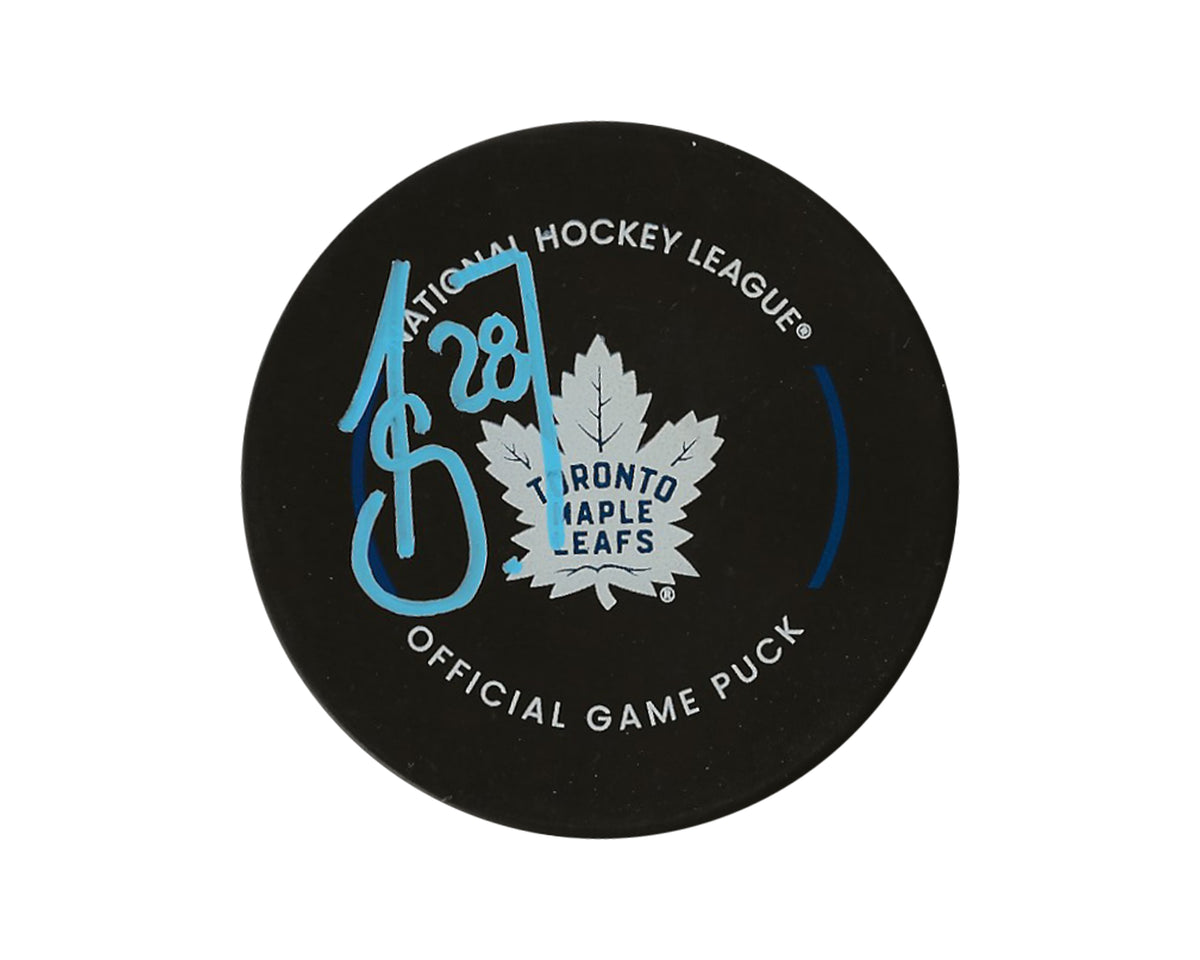 Troy Stecher Autographed Toronto Maple Leafs Official Game Puck