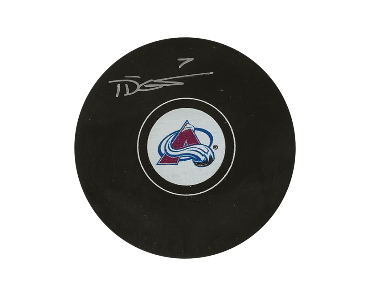 Devon Toews Autographed Colorado Avalanche Autograph Model Puck