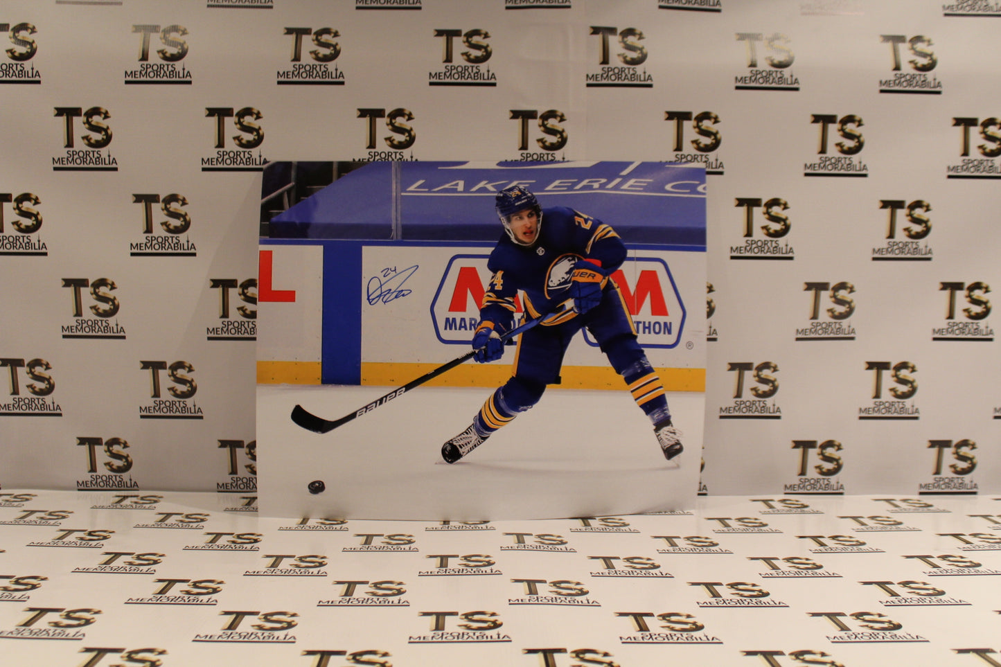 Dylan Cozens Autographed Buffalo Sabres Shooting 16x20 Photo