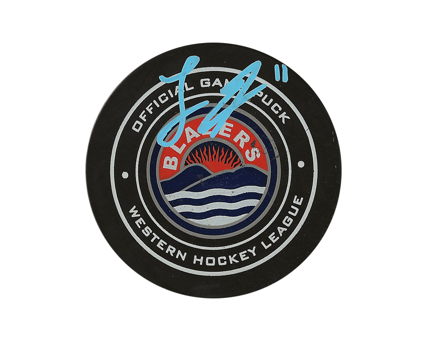 Logan Stankoven Autographed Kamloops Blazers Official Game Puck