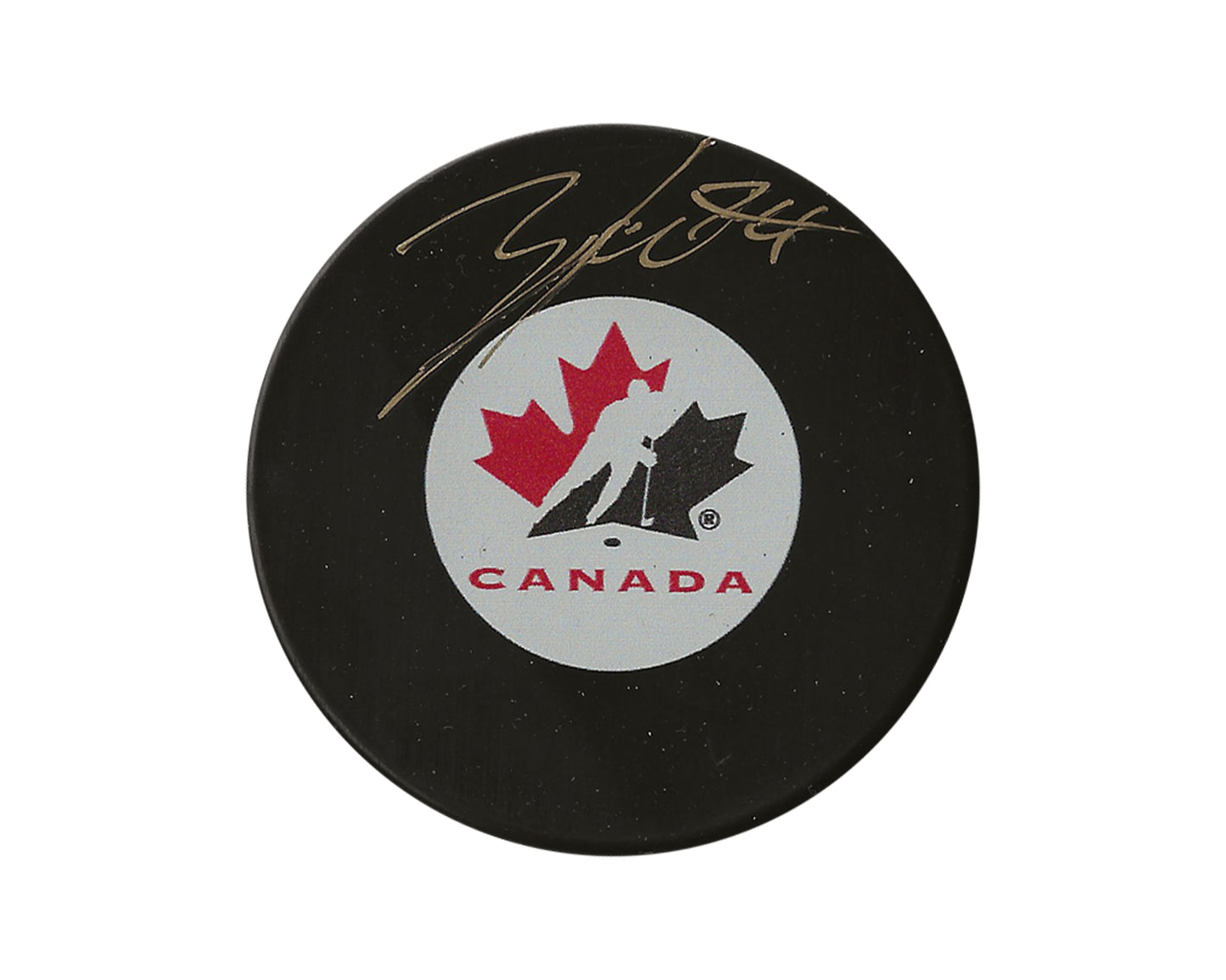 Zayde Wisdom Autographed Team Canada Autograph Model Puck