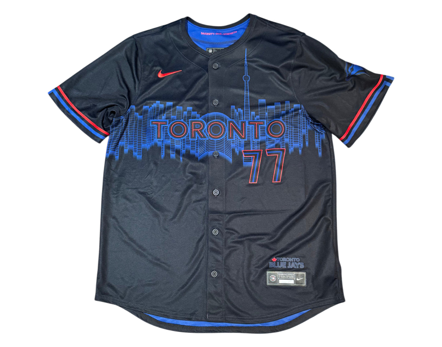 Louis Varland Autographed Toronto Blue Jays City Connect Replica Nike Jersey