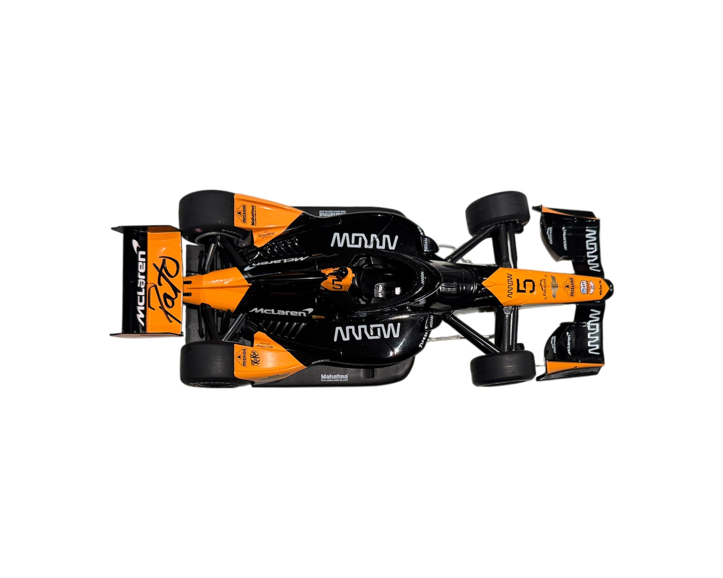 Pato O'Ward Autographed 2024 NTT IndyCar Series #5 Arrow McLaren Racing 1/18 Diecast Model Car