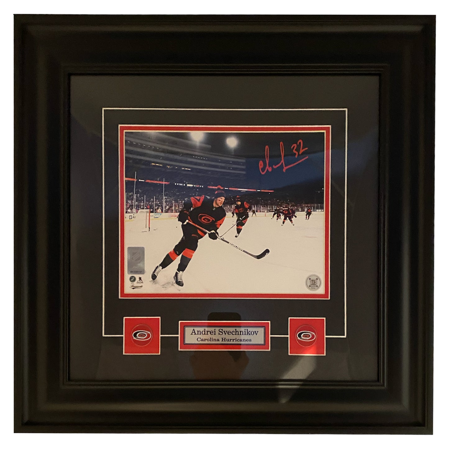 Andrei Svechnikov Autographed Carolina Hurricanes 2023 Stadium Series Framed 8x10 Photo