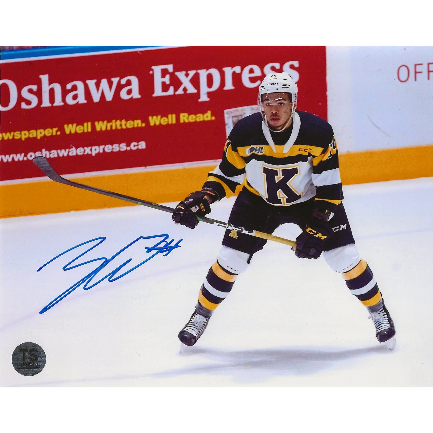 Zayde Wisdom Autographed Kingston Frontenacs Head-Up 8x10 Photo
