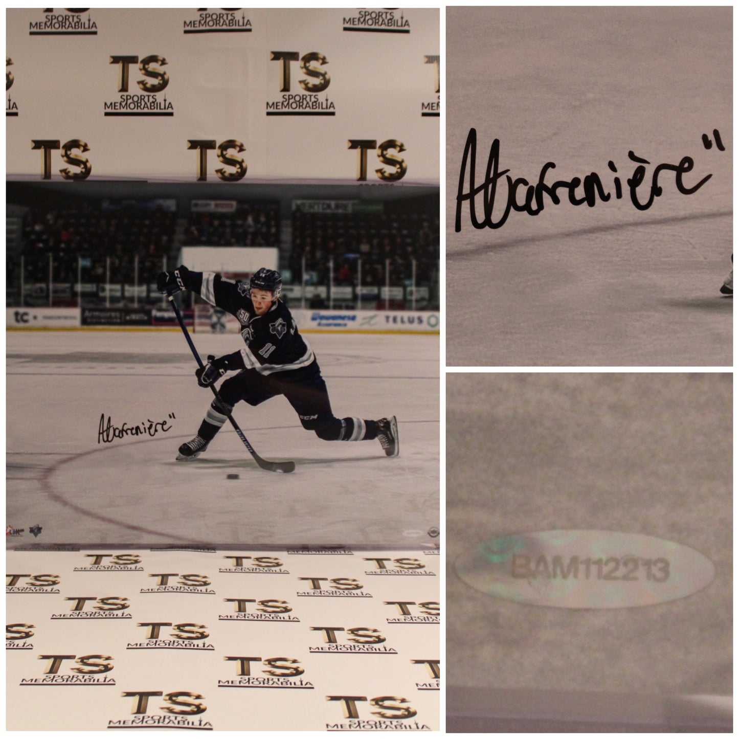 Alexis Lafrenière Autographed Rimouski Océanic Shooting 16x20 Photo
