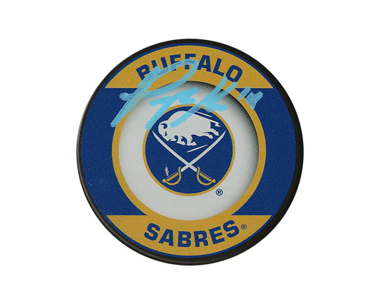 Peyton Krebs Autographed Buffalo Sabres Retro Souvenir Puck