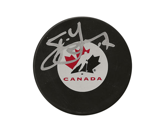 Steve Yzerman Autographed Team Canada Autograph Model Puck