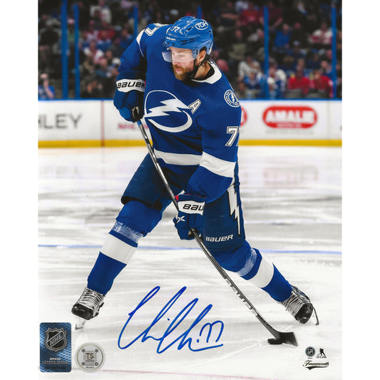 Victor Hedman Autographed Tampa Bay Lightning Wrist Shot 8x10 Photo