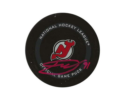 Dawson Mercer Autographed New Jersey Devils Official Game Puck