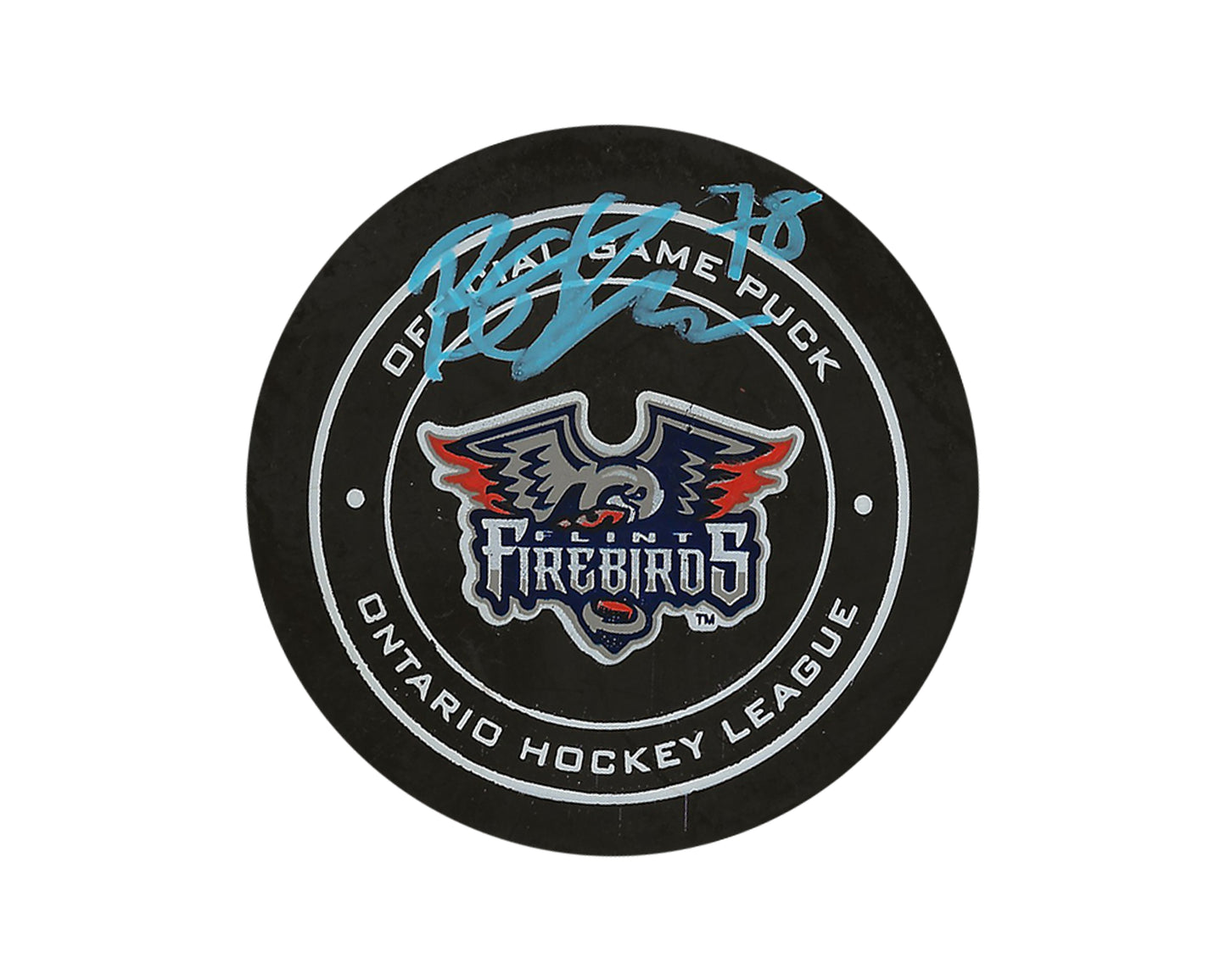 Brennan Othmann Autographed Flint Firebirds Official Game Puck