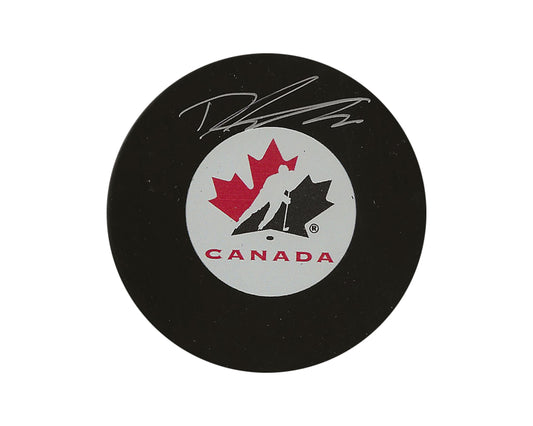 Dylan Guenther Autographed Team Canada Autograph Model Puck