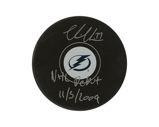 Victor Hedman Autographed Tampa Bay Lightning Autograph Model Puck Inscribed "NHL Debut 11/3/2009"