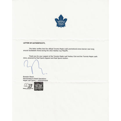 Toronto Maple Leafs 2022 Playoffs Banner