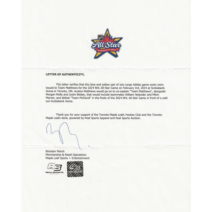 2024 NHL All-Star Game Team Matthews Team-Issued Socks