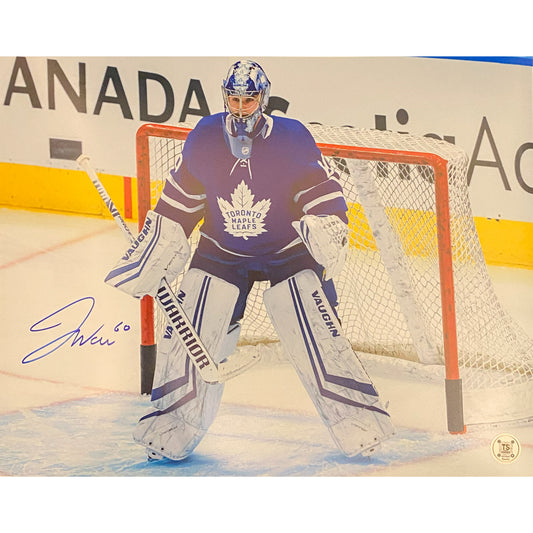 Joseph Woll Autographed Toronto Maple Leafs Goalie Stance 11x14 Photo