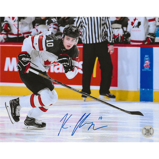 Kale Clague Autographed Team Canada World Juniors Skating 8x10 Photo