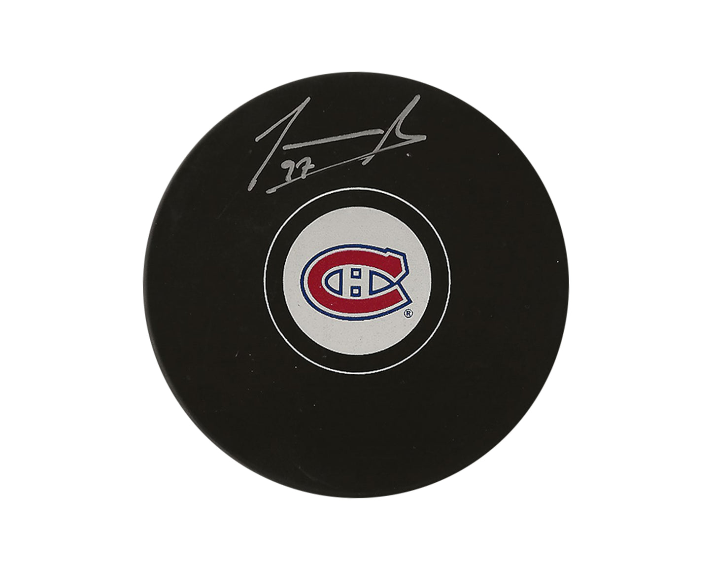 Joshua Roy Autographed Montreal Canadiens Autograph Model Puck