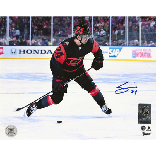 Seth Jarvis Autographed Carolina Hurricanes 2023 Stadium Series 8x10 Photo