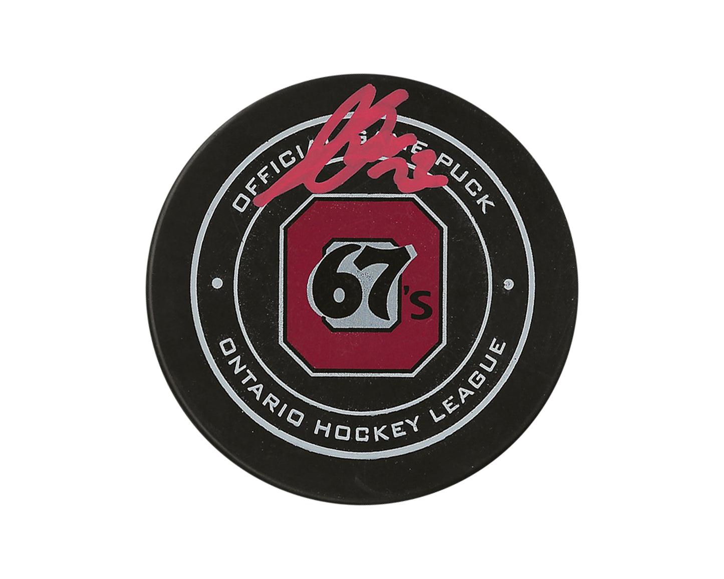 Jack Quinn Autographed Ottawa 67's Official Game Puck