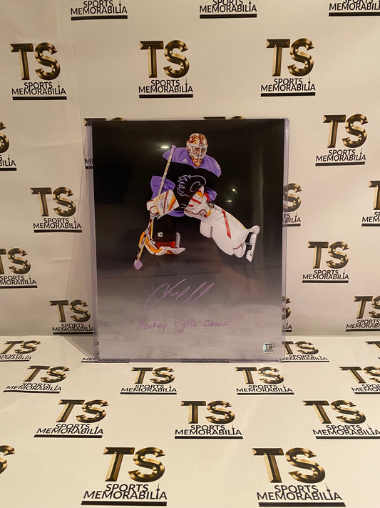 Jacob Markstrom Autographed Calgary Flames HFC Spotlight 11x14 Photo Inscribed "Hockey Fights Cancer"