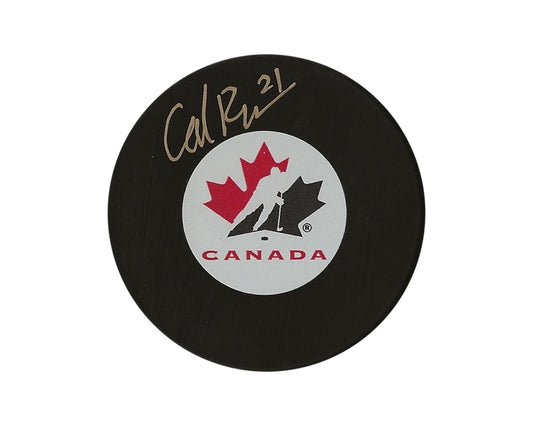 Calum Ritchie Autographed Team Canada Autograph Model Puck