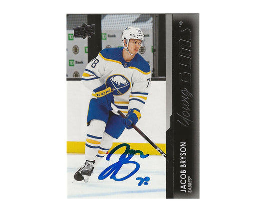 Jacob Bryson Autographed 2021-22 Upper Deck Young Guns #248 Hockey Card