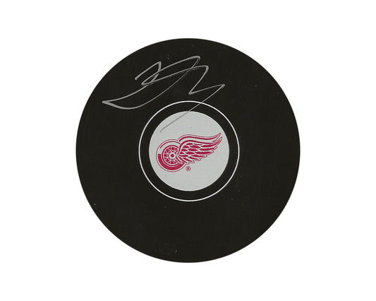 Donovan Sebrango Autographed Detroit Red Wings Autograph Model Puck